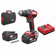 SKIL 3075 HB masina de gaurit cu percutie compact Brushless, 0-500/0-1800/min, geanta de transport+set de 6 biti, incarcator, 2xAccu 4,0 Ah