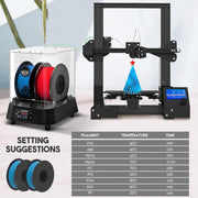 Uscator de filamente pentru imprimanta 3D, Eibos Cyclopes, 100 W, max 70℃, max 2 role 1kg