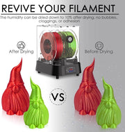 Uscator de filamente pentru imprimanta 3D, Eibos Cyclopes, 100 W, max 70℃, max 2 role 1kg