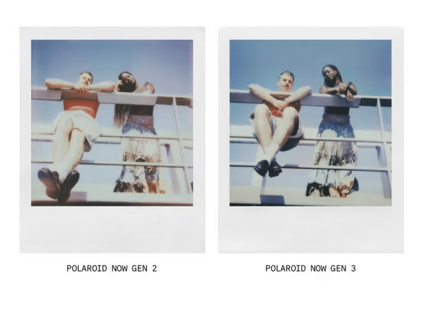 Polaroid Now Gen 3 Pebble White + Color Film Bundle (8 photos)