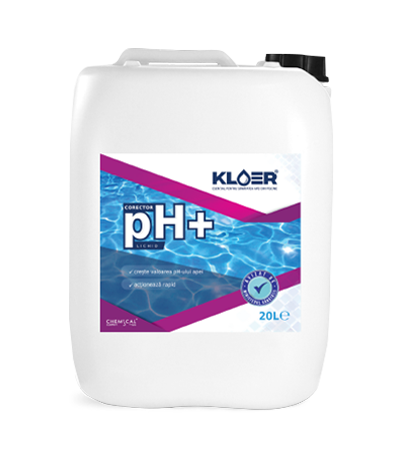 Corector lichid pH plus, regulator pH plus piscine Kloer 20 litri