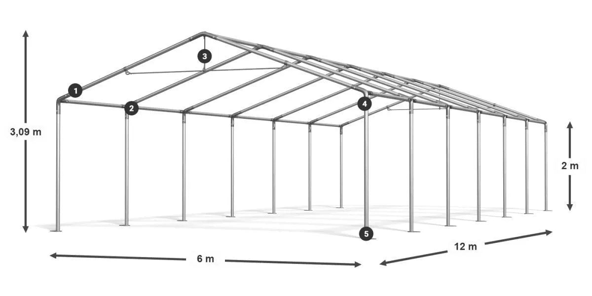 Cort industrial de depozitare sau atelier 6 x 12M - TENT02