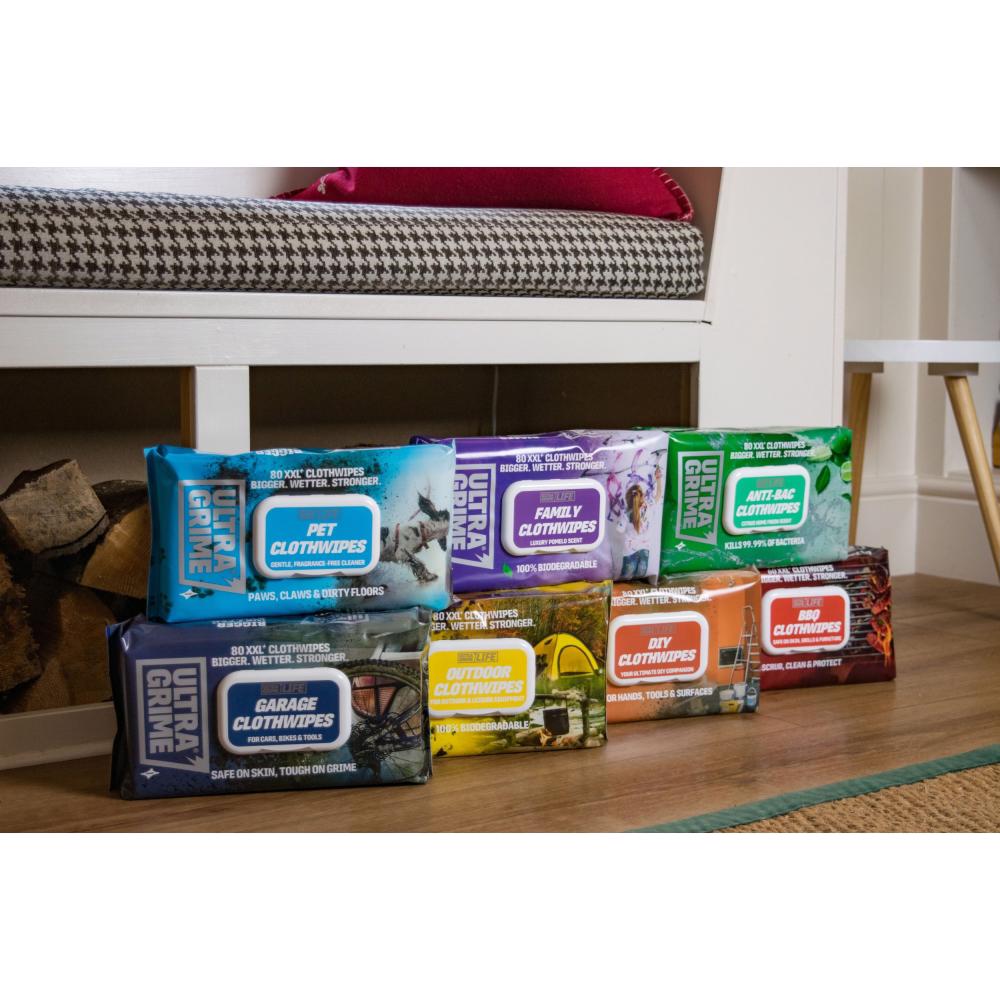 Set 6 pachete de servetele umede UltraGrime Pet-Care, 38 cm x 25 cm, 480 de bucati