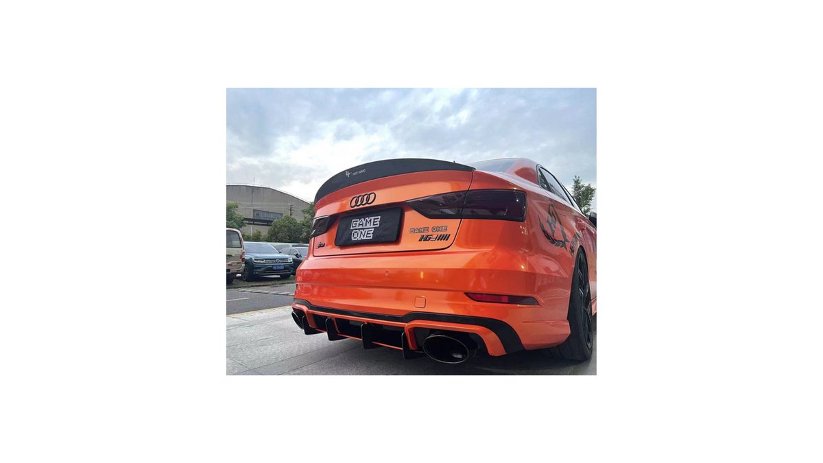 Diffuser spate Audi A3 8V Facelift, bara spate, compatibil modele dupa facelift - AM-DIFAU0100