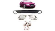 Diffuzor spate Audi A7 C7 cu tevi evacuare, compatibil bara spate sport - AM-DIFAU0092