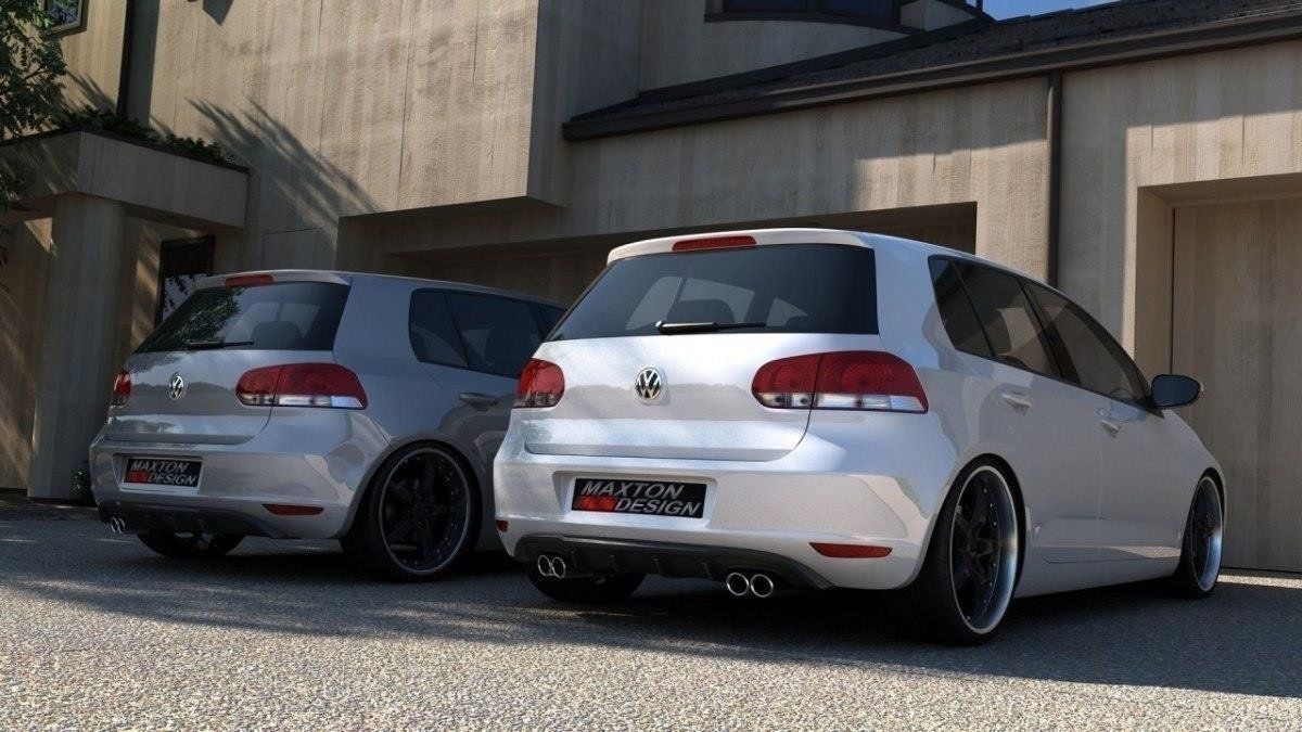 Difurzor Bara Spate VALANCE VW GOLF VI 2 evacuari MAXTON DESIGN - VW-GO-6-RS2