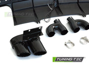 Difuzor bara spate TWIN GLOSSY BLACK cu Frana LED pentru AUDI A5 19-23 - ZTAU11