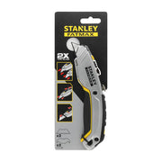 Stanley 0-10-789, Cutter cu doua lame retractabile FatMax Xtreme, 175mm + 2 lame trapezoidale si 2 lame tip carlig 62mm 