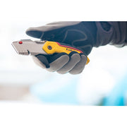 Stanley 0-10-825, Cutter FatMax pliabil cu lama retractabila, 160mm + 3 lame trapezoidale 62mm