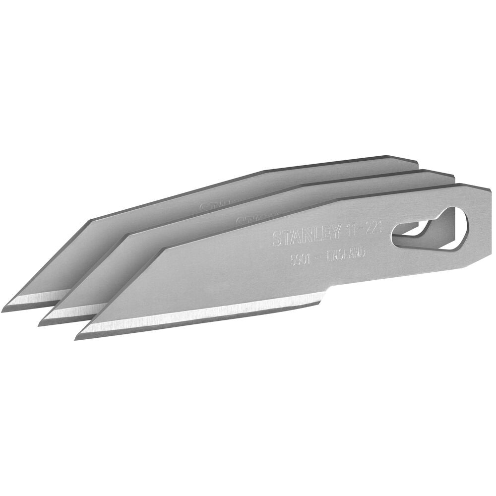 Stanley 0-11-221, Set de 3 lame de precizie pentru cutit cu latimea de 9mm