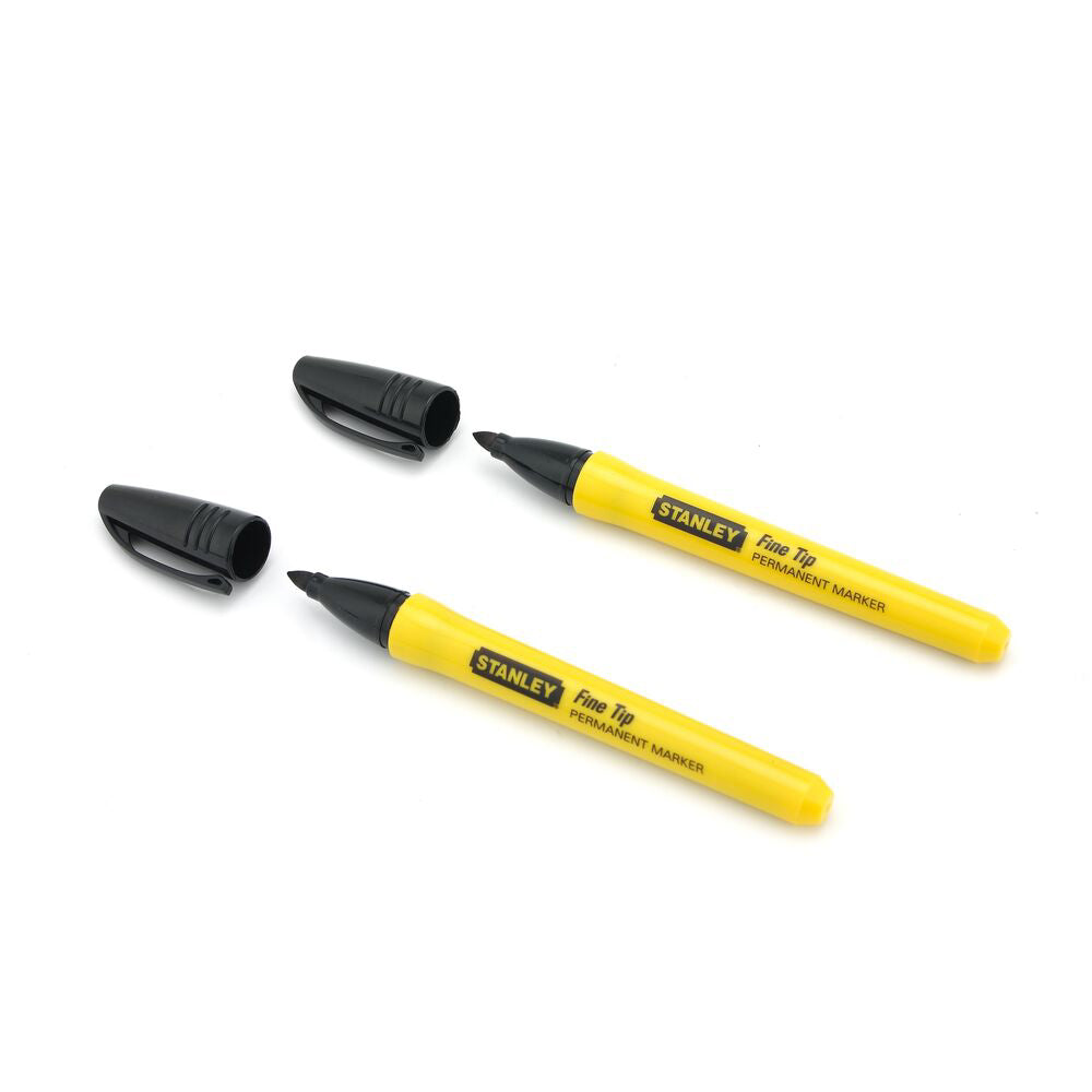 Cumpara acum set doua markere negre, cu varf subtire, blister, Stanley 0-47-316 de la Mesterul Minune