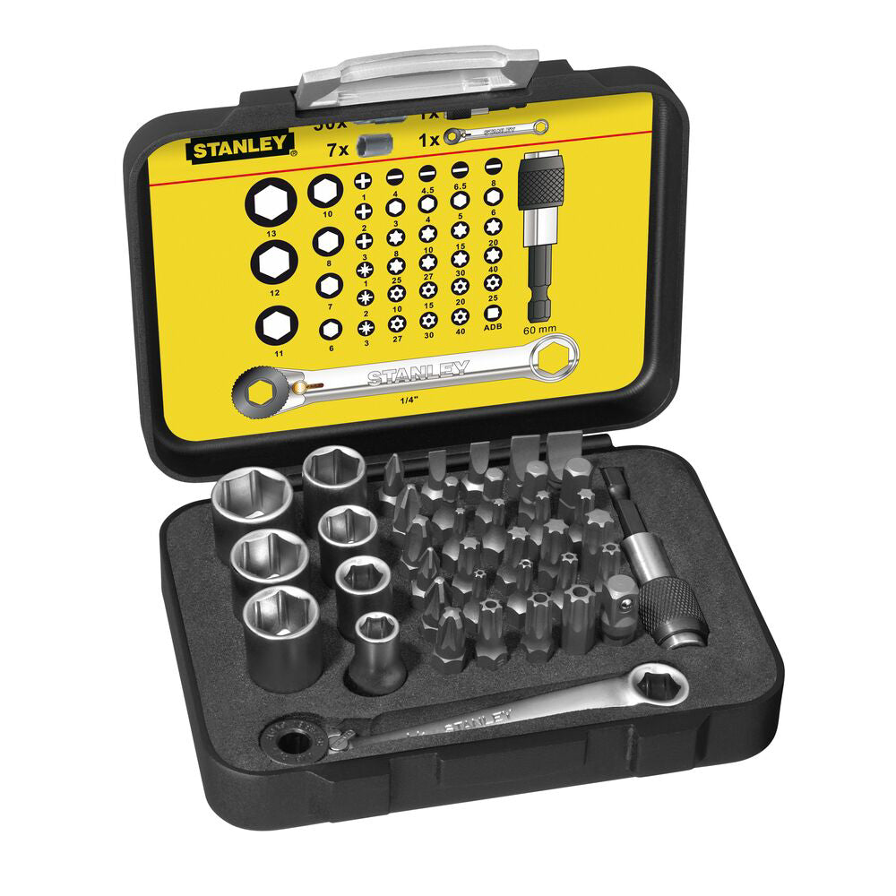 Cumpara acum trusa cu set de 40 de varfuri de insurubat 1/4", Stanley 1-13-907 de la Mesterul Minune