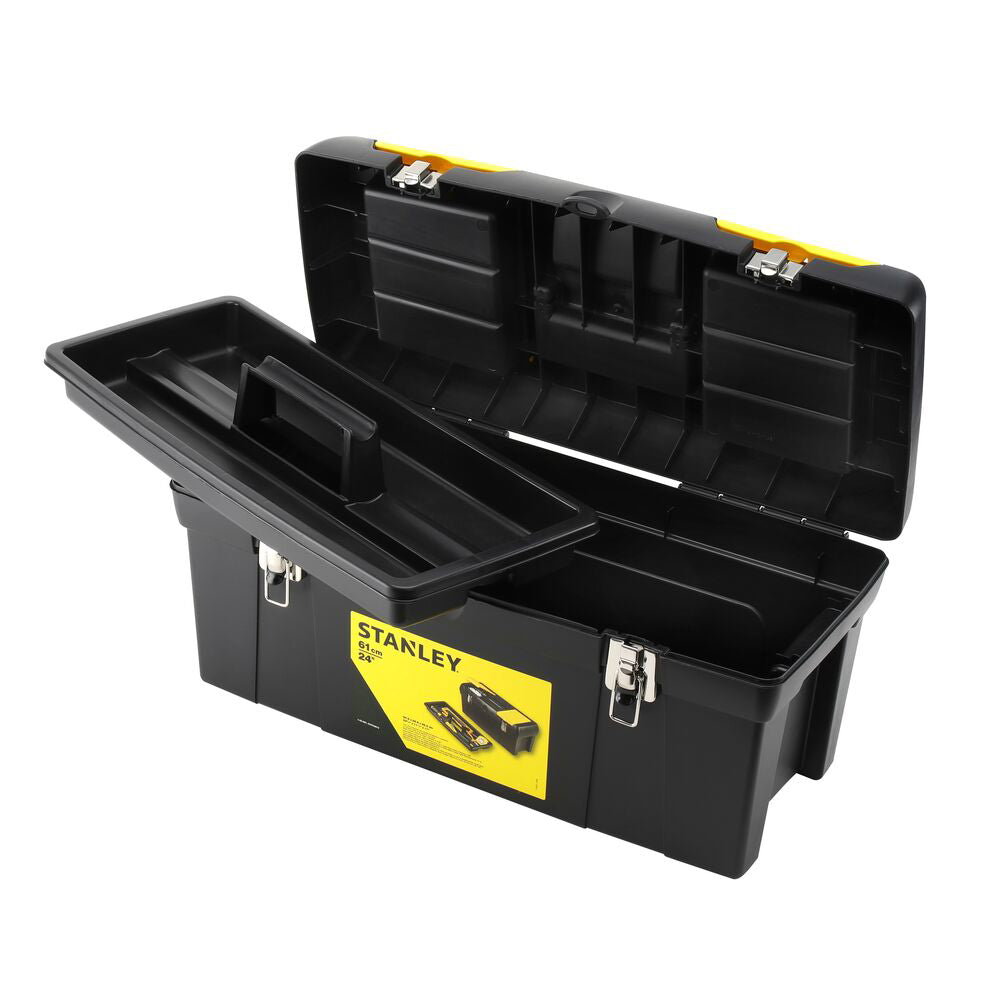 Stanley 1-92-067, cutie de depozitare 24" cu inchizatoare metalica, 2 organizatoare si tava