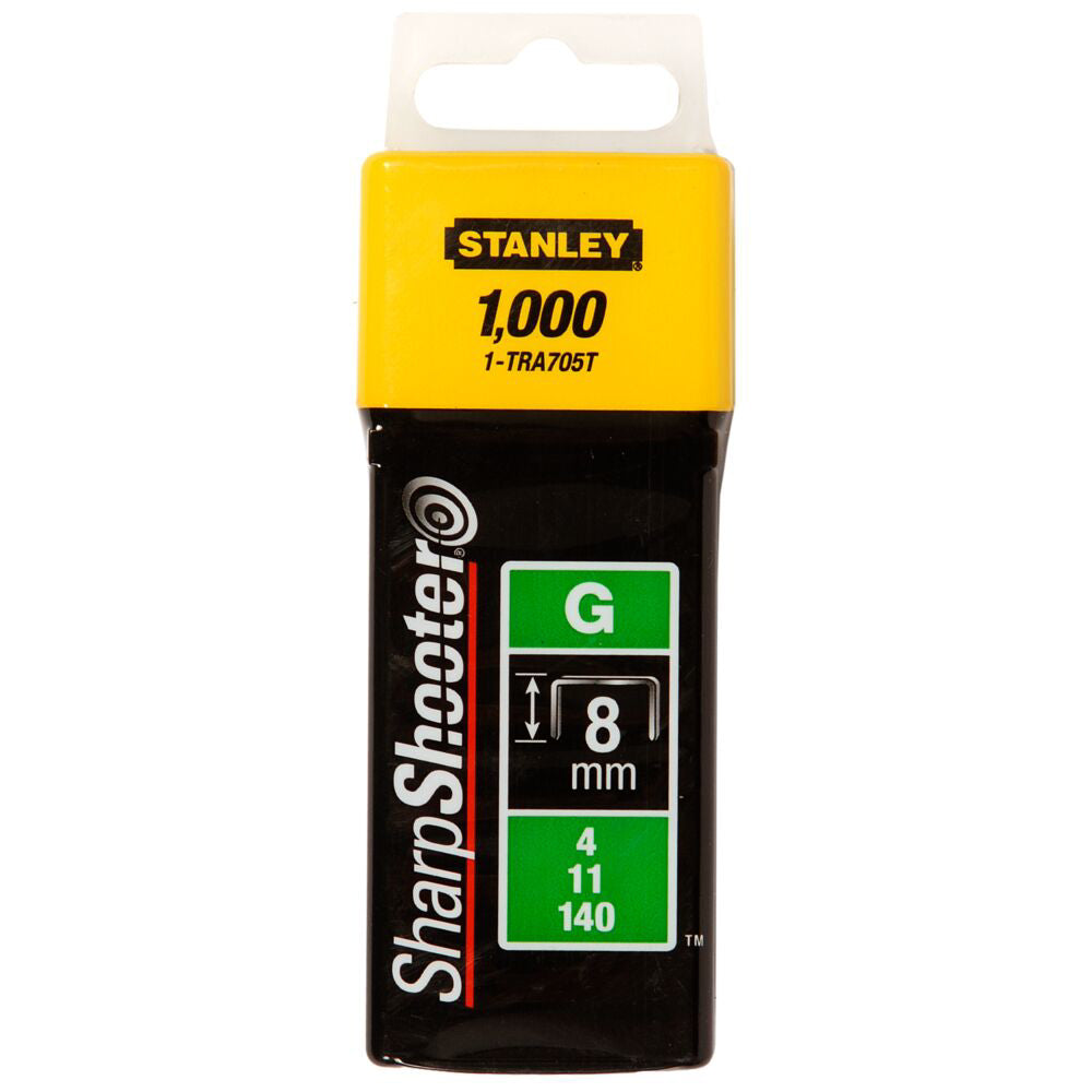 Stanley 1-TRA705T, capse 5/16 " pentru aplicatii profesionale, 8mm, 1000 buc tip G 4/11/140, blister