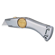 Stanley 2-10-122, Cutter compact metalic cu lama retractabila, 185mm + 3 lame trapezoidale 62mm