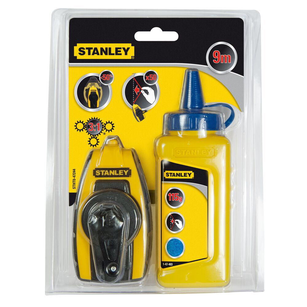 Stanley STHT0-47244, set sfoara de trasare + creta albastra, blister