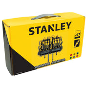 Stanley STHT0-62143, Set de surubelnite, biti si tubulare, tija din otel de inalta calitate, maner moale, include suport, 57 piese