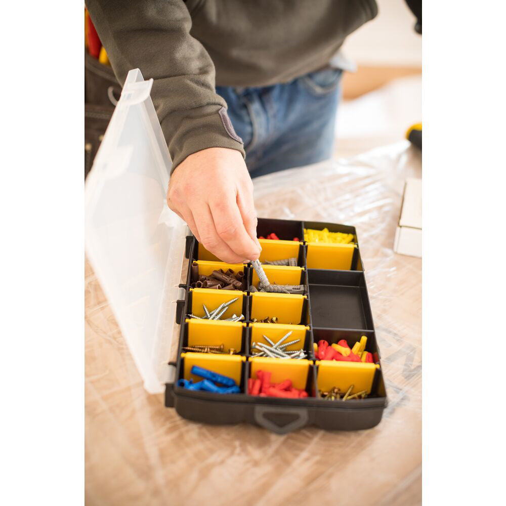 Cumpara acum organizator 11" cu 17 compartimente, 27,2 X 18,9 X 4,6 cm, Stanley de la Mesterul Minune