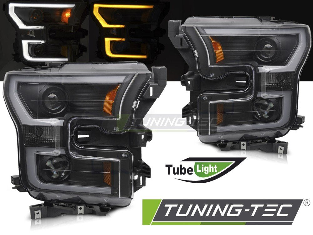 FARURI TUBE LIGHT DOUBLE BLACK pentru FORD F150 MK13 14-17 - LPFOB4