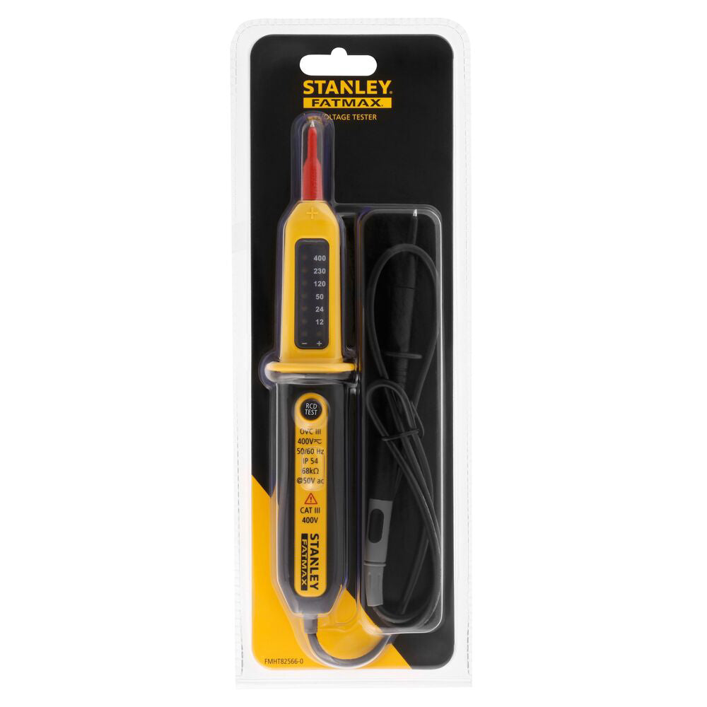 Cumpara acum tester de tensiune cu LED Fatmax, 400V CA/CC cu functie de disjunctor de la Mesterul Minune