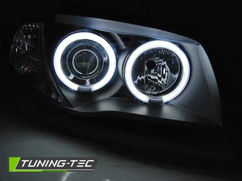 Faruri ANGEL EYES CCFL BLACK Tuning-Tec pentru BMW 1 E87/E81/82/88 - LPBMM6