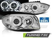 Faruri ANGEL EYES CCFL CHROME Tuning-Tec pentru BMW 1 E87/E81/82/88 - LPBMM5