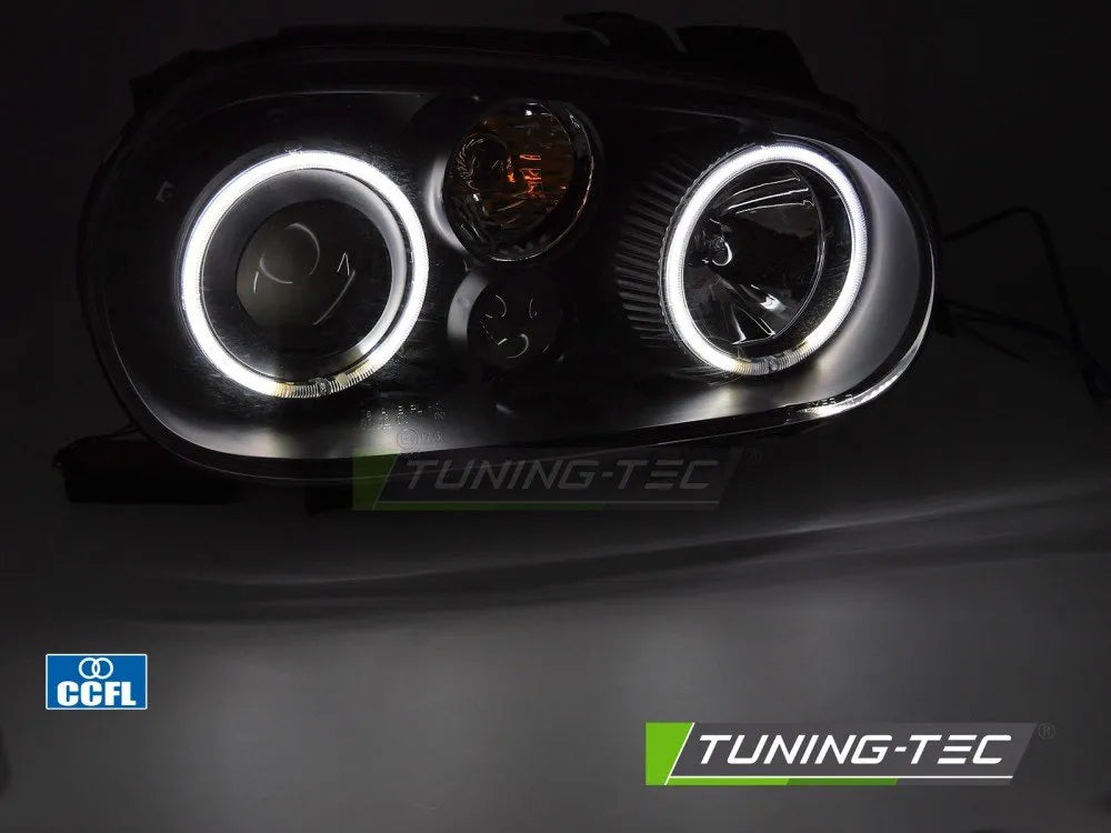 Faruri ANGEL EYES CCFL NEGRU pentru VW GOLF IV 97-03 - LPVWY9