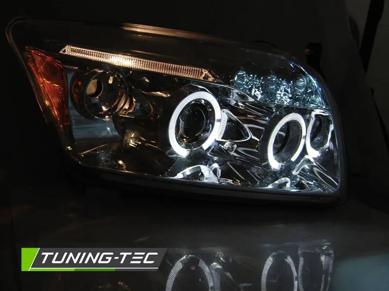 Faruri ANGEL EYES CHROME Tuning-Tec pentru DODGE CALIBER 06-12 - LPDO19
