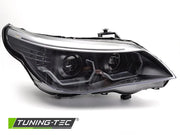 Faruri ANGEL EYES LED 3D BLACK pentru BMW E60 E61 03-07 - LPBMK4