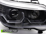 Faruri ANGEL EYES LED 3D BLACK pentru BMW E60 E61 03-07 - LPBMK4