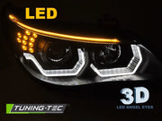 Faruri ANGEL EYES LED 3D BLACK pentru BMW E60 E61 03-07 - LPBMK4