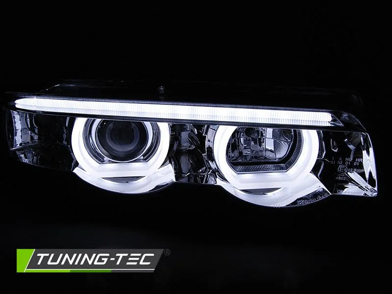 Faruri ANGEL EYES LED 3D CHROME Tuning-Tec pentru BMW E38 94-01 - LPBML5