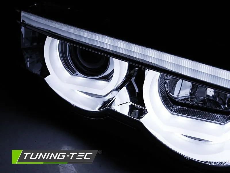 Faruri ANGEL EYES LED 3D CHROME Tuning-Tec pentru BMW E38 94-01 - LPBML5
