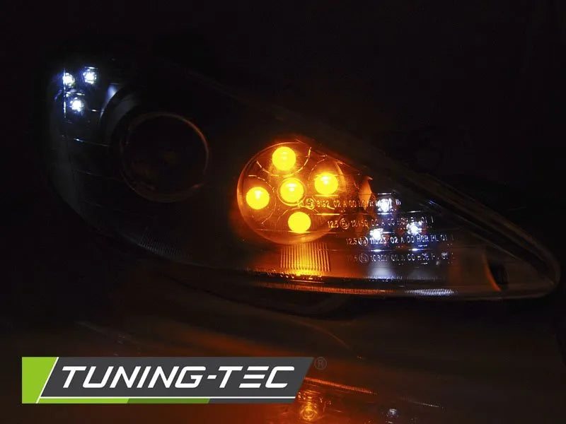 Faruri ANGEL EYES LED CHROME Tuning-Tec pentru PEUGEOT 206 02- - LPPE50