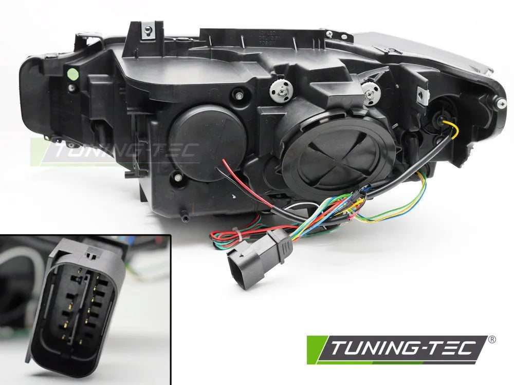 Faruri ANGEL EYES YELLOW LED DRL BLACK pentru BMW F30/F31 11-15 - LPBMR2