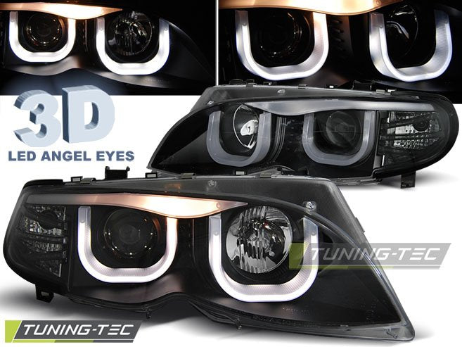 Faruri Angel Eyes 3D pentru BMW E46 Tuning-Tec - LPBM96