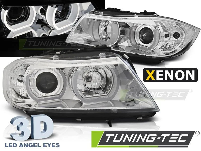 Faruri Angel Eyes 3D pentru BMW E90/E91 03.05-08.08 Tuning-Tec - LPBMI5