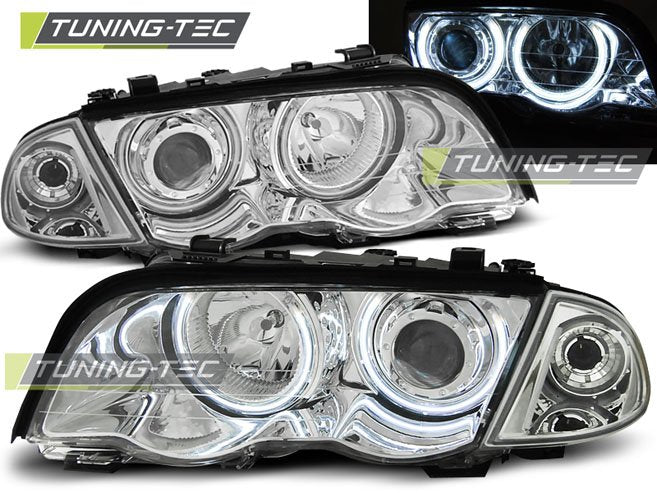 Faruri Angel Eyes CCFL pentru BMW E46 Sedan / Touring 98-01 Tuning-Tec - LPBM65