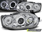 Faruri Angel Eyes Chrome pentru Ford Escort MK7 02.95-00 Tuning-Tec - LPFO05