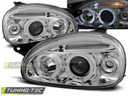 Faruri Angel Eyes Chrome pentru Opel Corsa B 02.1993-10.2000 Tuning-Tec - LPOP26