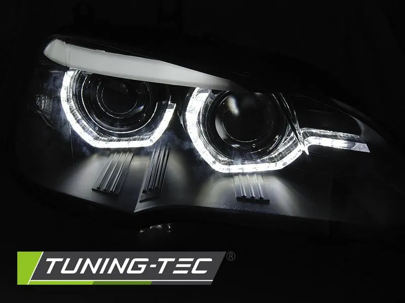 Faruri Angel Eyes (OEM Xenon) Tuning-Tec pentru BMW X5 E70 - LPBMO0