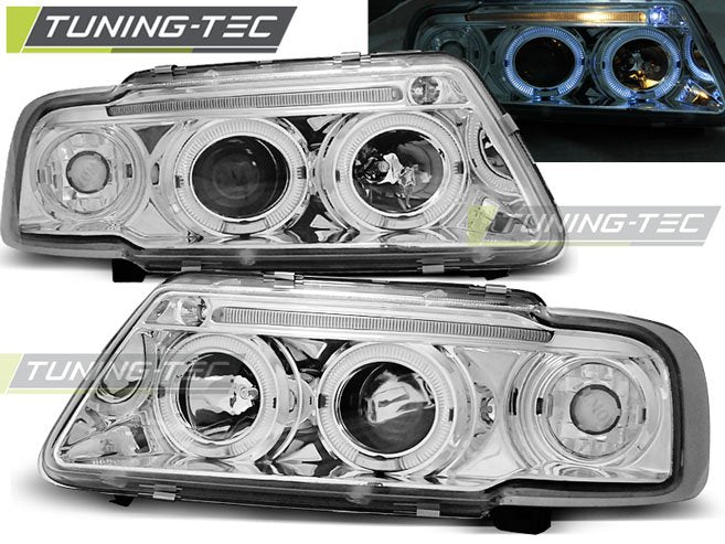 Faruri Angel Eyes pentru Audi A3 08. 1996-08. 2000. Tuning-Tec - LPAU16