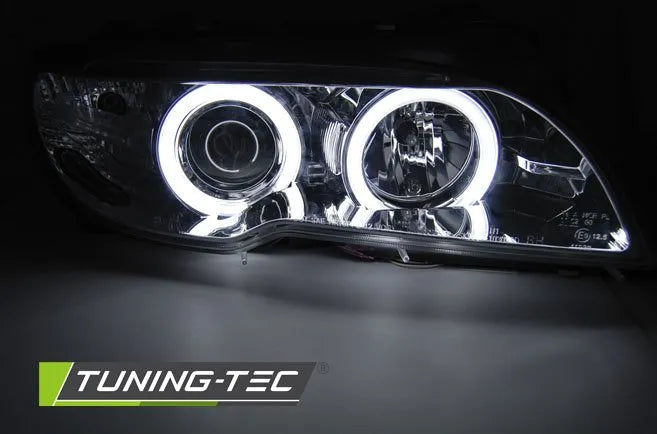 Faruri Angel Eyes pentru BMW E46 04.03-2006 Tuning-Tec - LPBMH2