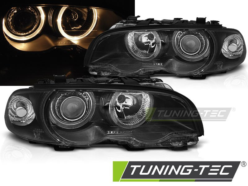 Faruri Angel Eyes pentru BMW E46 04.1999-08.2001 Tuning-Tec - LPBM34