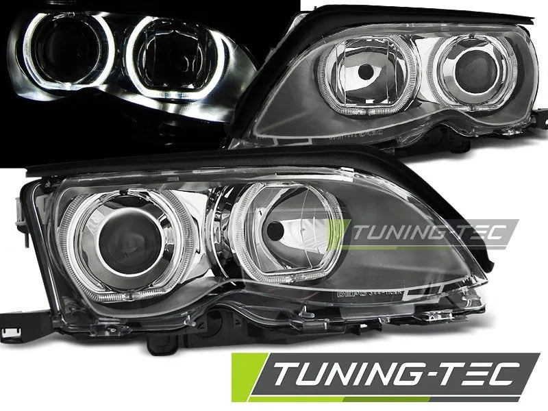 Faruri Angel Eyes pentru BMW E46 09.01-03.05 Tuning-Tec - LPBMD7
