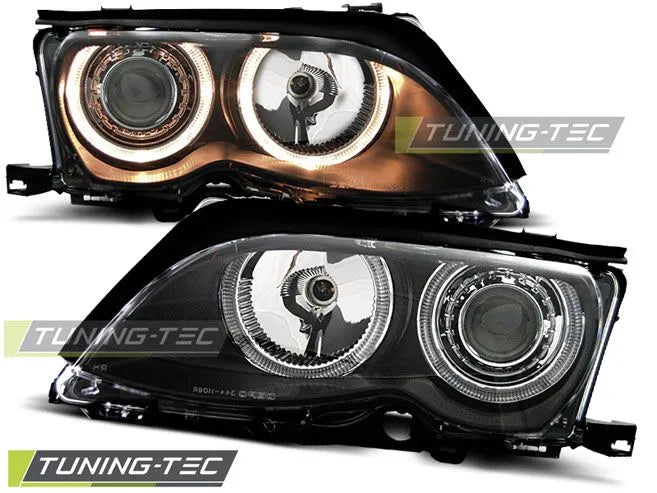 Faruri Angel Eyes pentru BMW E46 09.2001-03.2005 Tuning-Tec - LPBM86