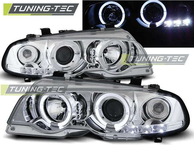 Faruri Angel Eyes pentru BMW E46 Coupe/Cabrio 99-03 Tuning-Tec - LPBM48