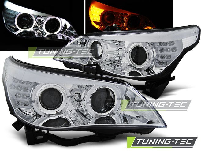 Faruri Angel Eyes pentru BMW E60 / E61 03-07 Tuning-Tec - LPBMC0