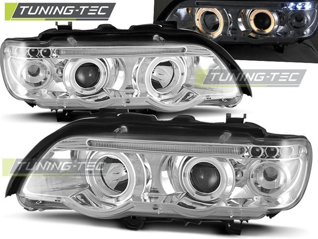 Faruri Angel Eyes pentru BMW X5 E53 09.99-10.03 Tuning-Tec - LPBM42