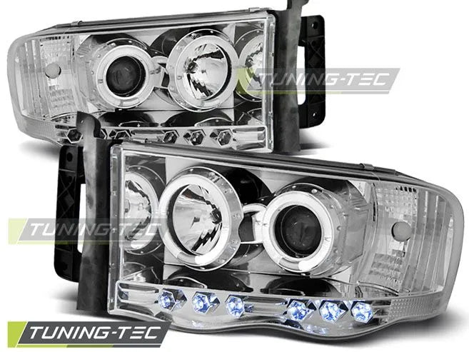 Faruri Angel Eyes pentru DODGE RAM 02-06 Tuning-Tec - LPDO03